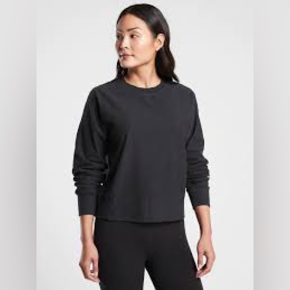 Athleta Tops - Farallon Garment Dye Sweatshirt in Black